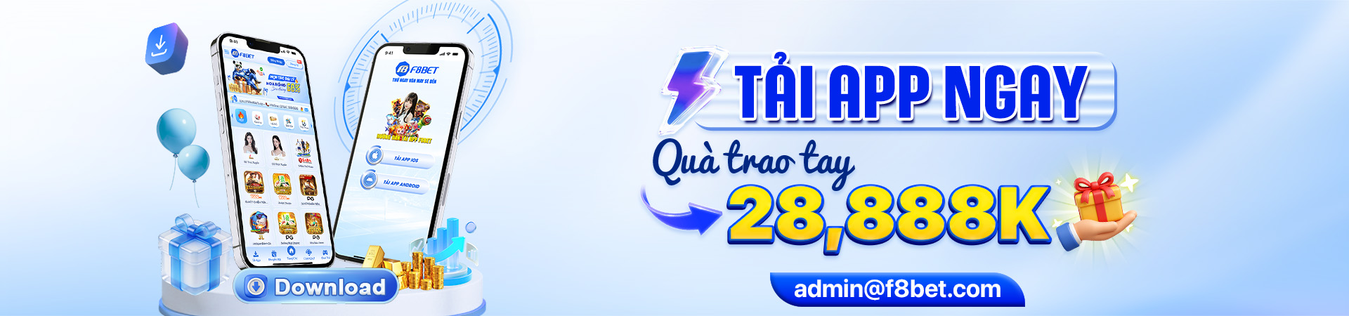 f8bet banner tải app ngay quà trao tay 28888k